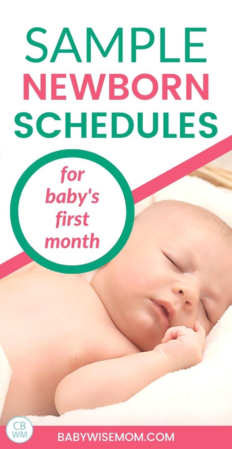 Sample newborn schedules pinnable image