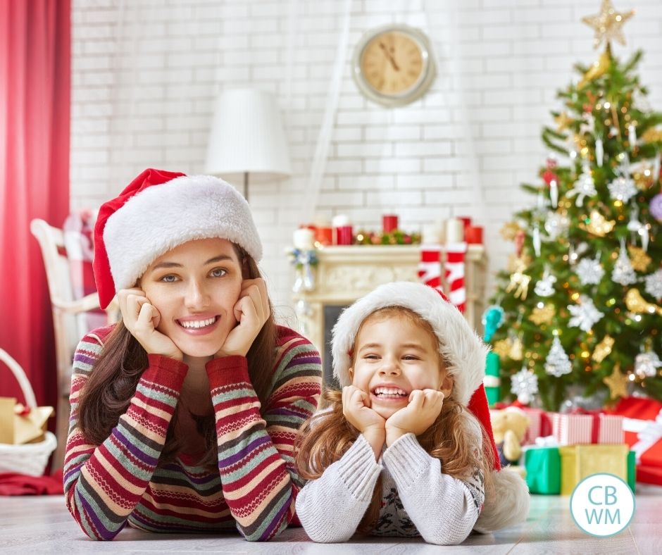 Mom and daughter at Christmas break