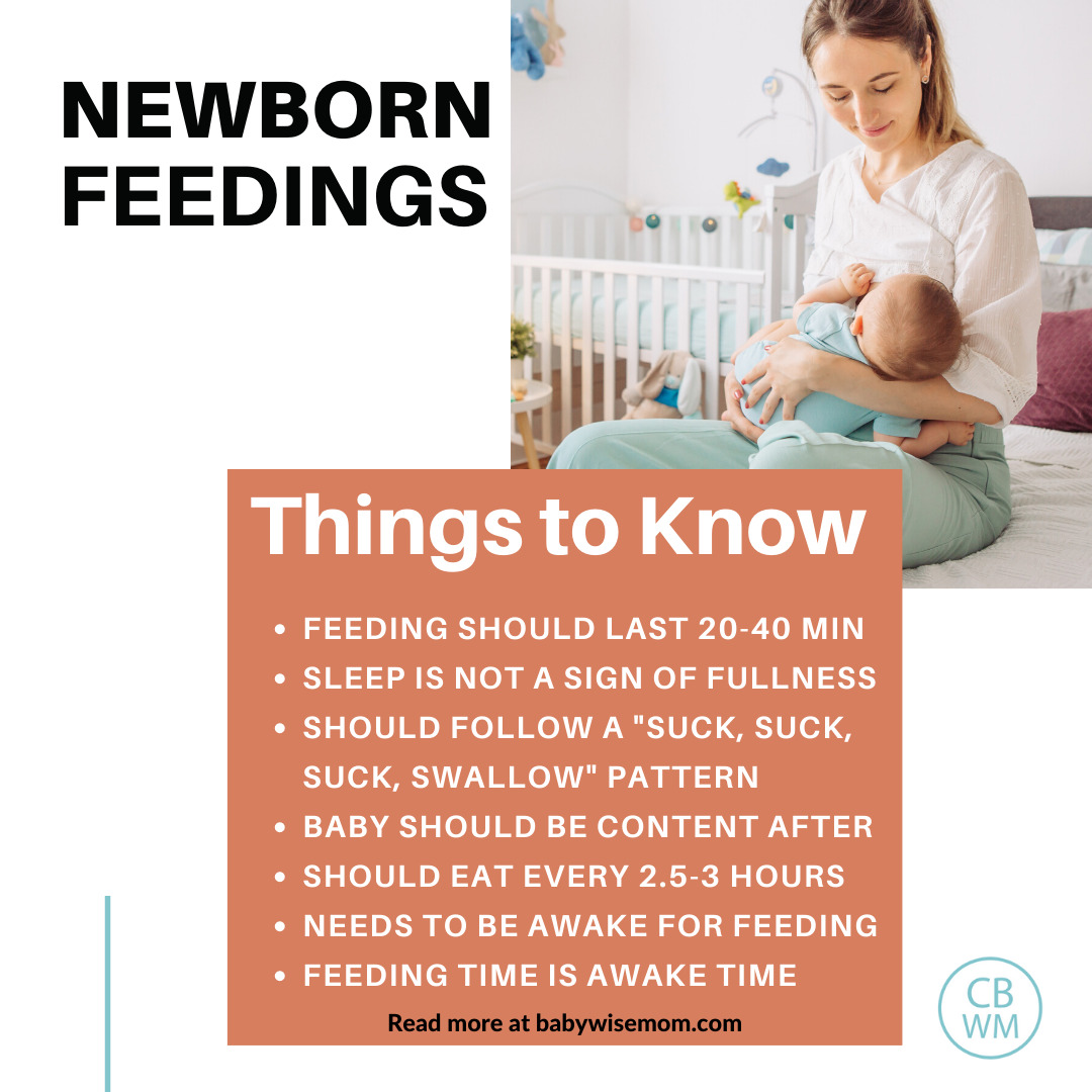 Things to know about newborn feedings graphic