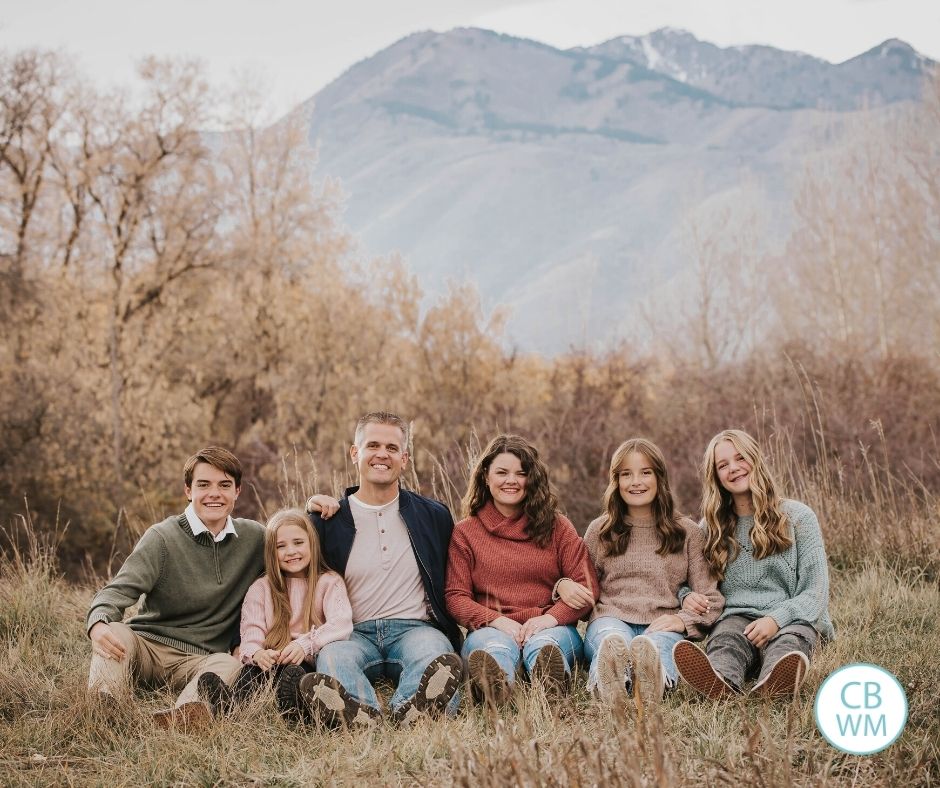 Plowman Family outside in fall 2021