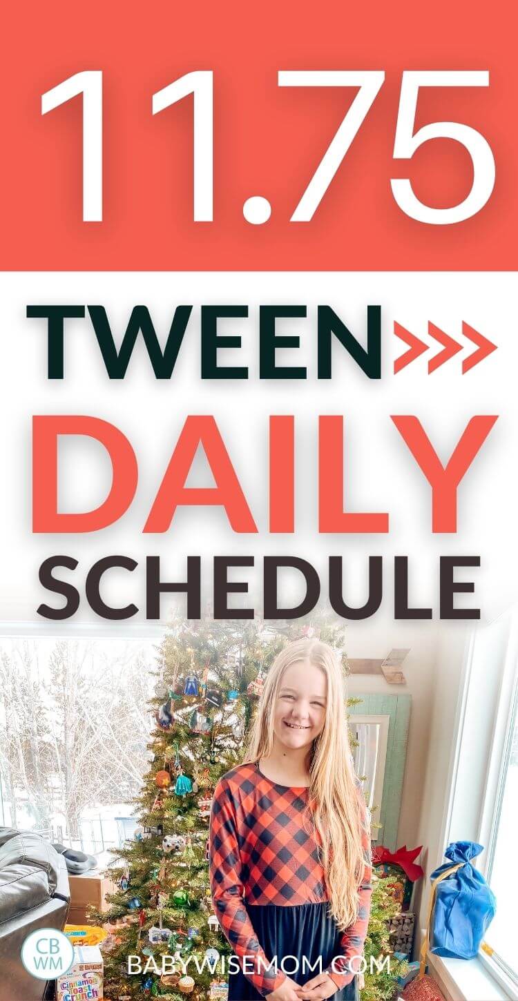 11 year old McKenna tween schedule