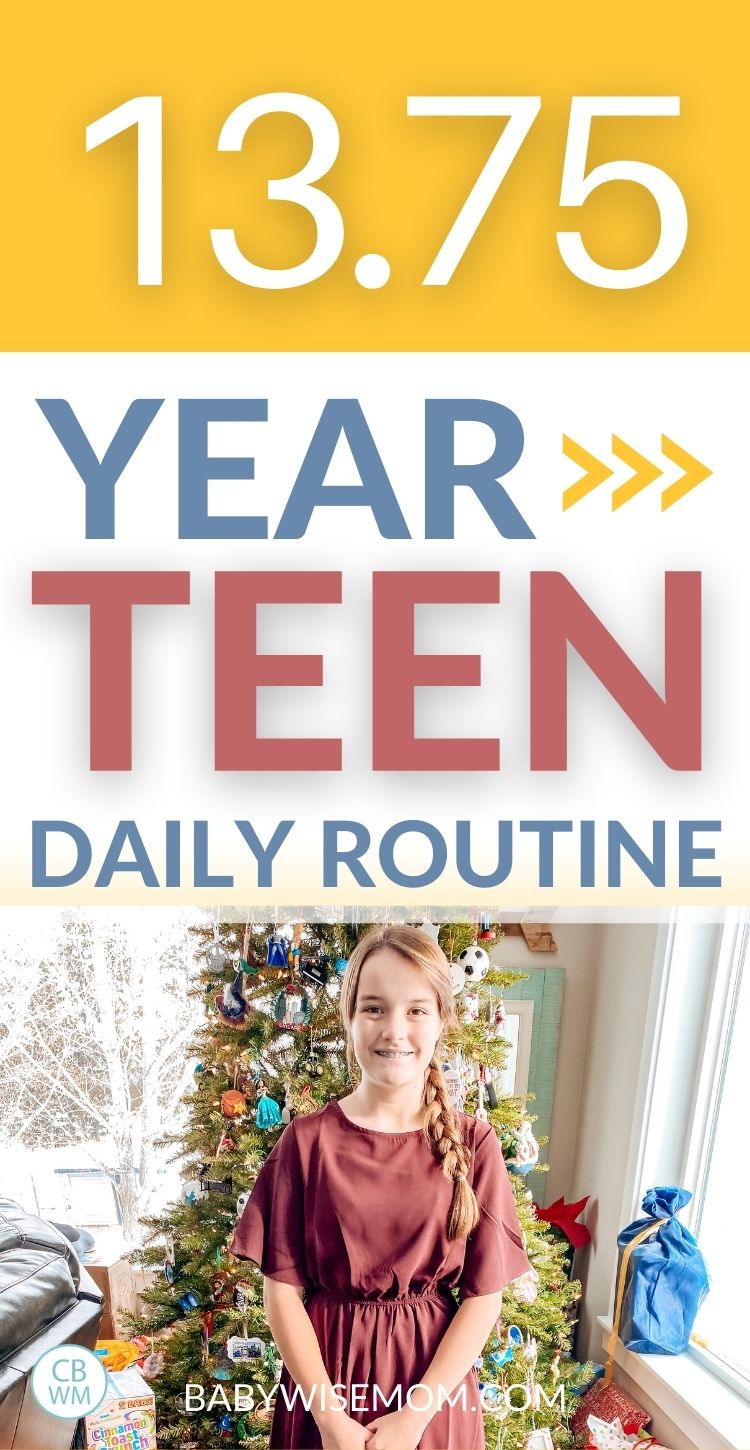 13 year old teen daily routine