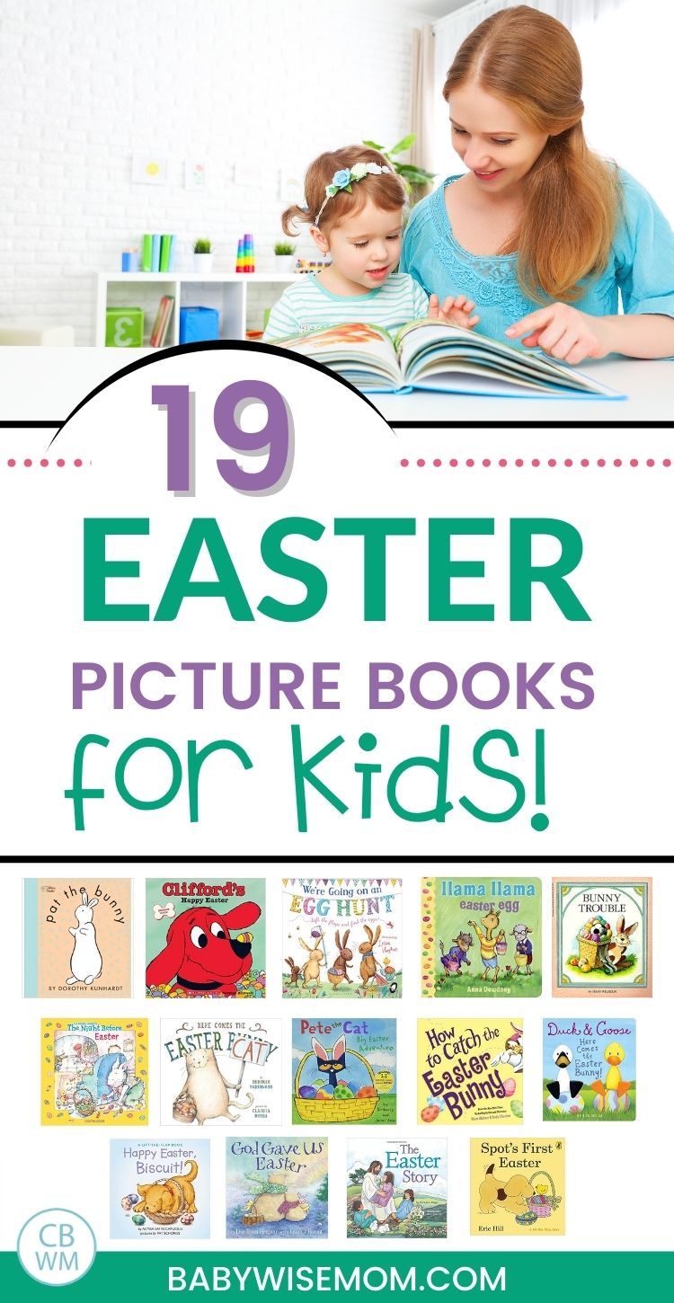 Easter Picture Books for Kids pinnable image