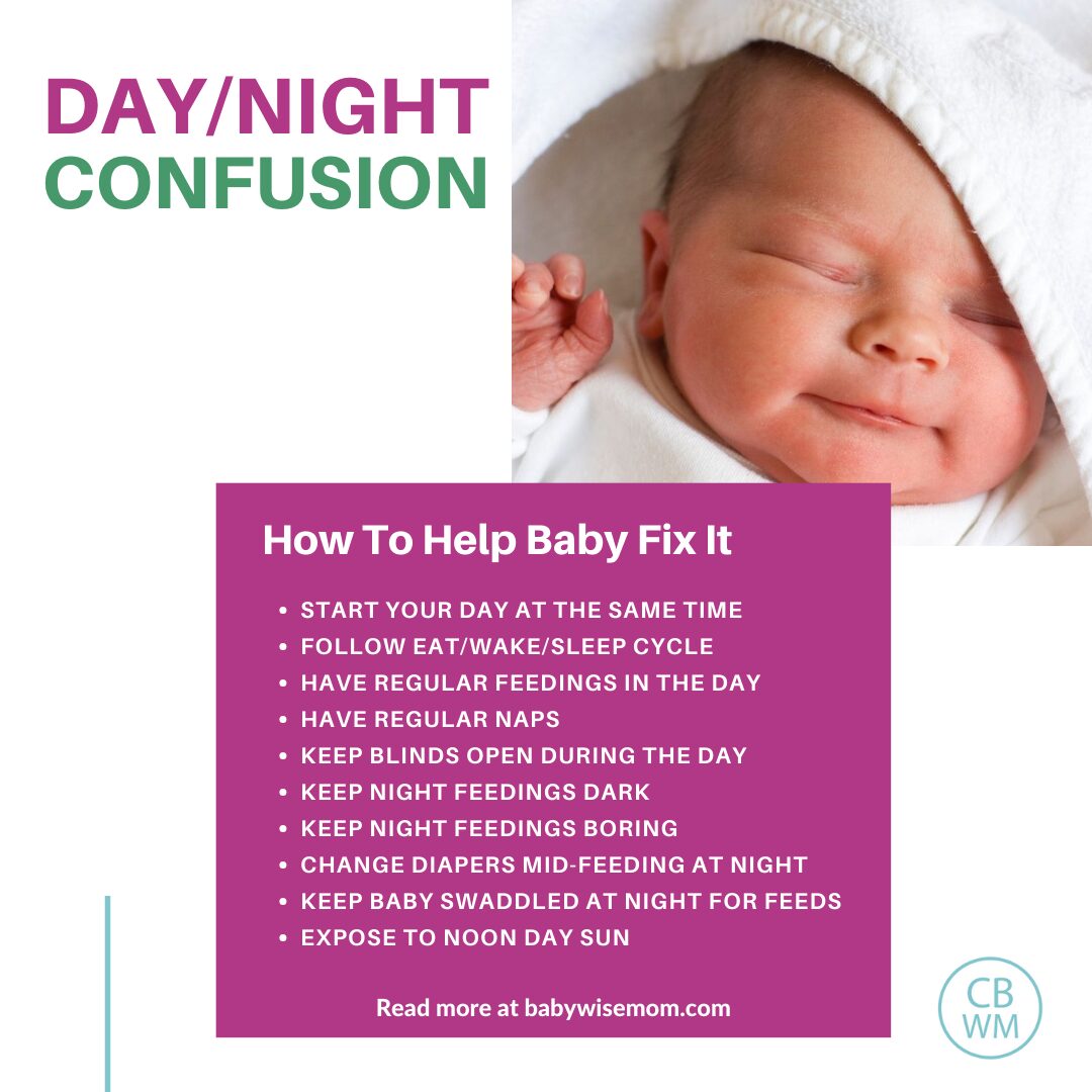 How to fix day/night confusion graphic with list of what to do