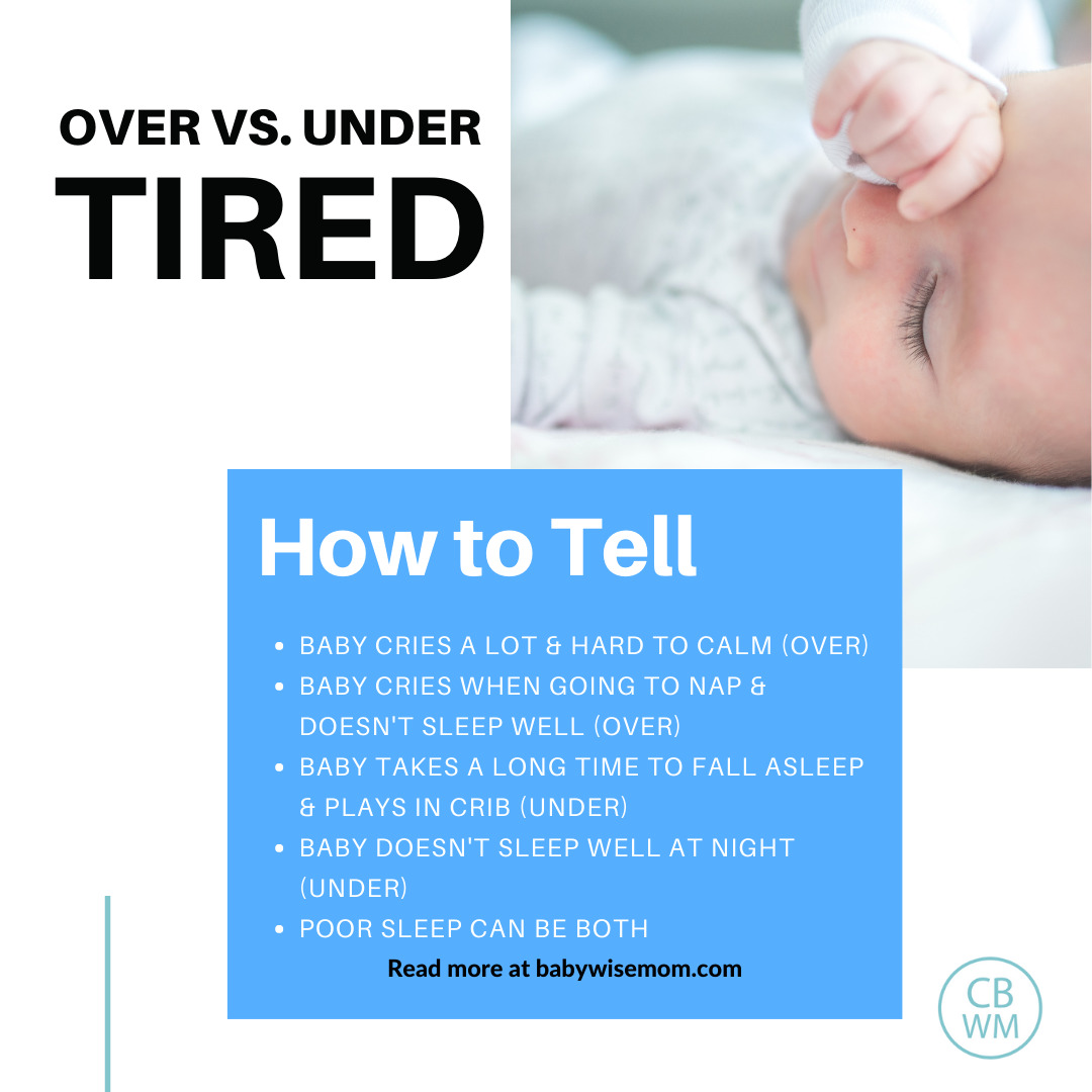 how to tell if baby is over tired or under tired graphic
