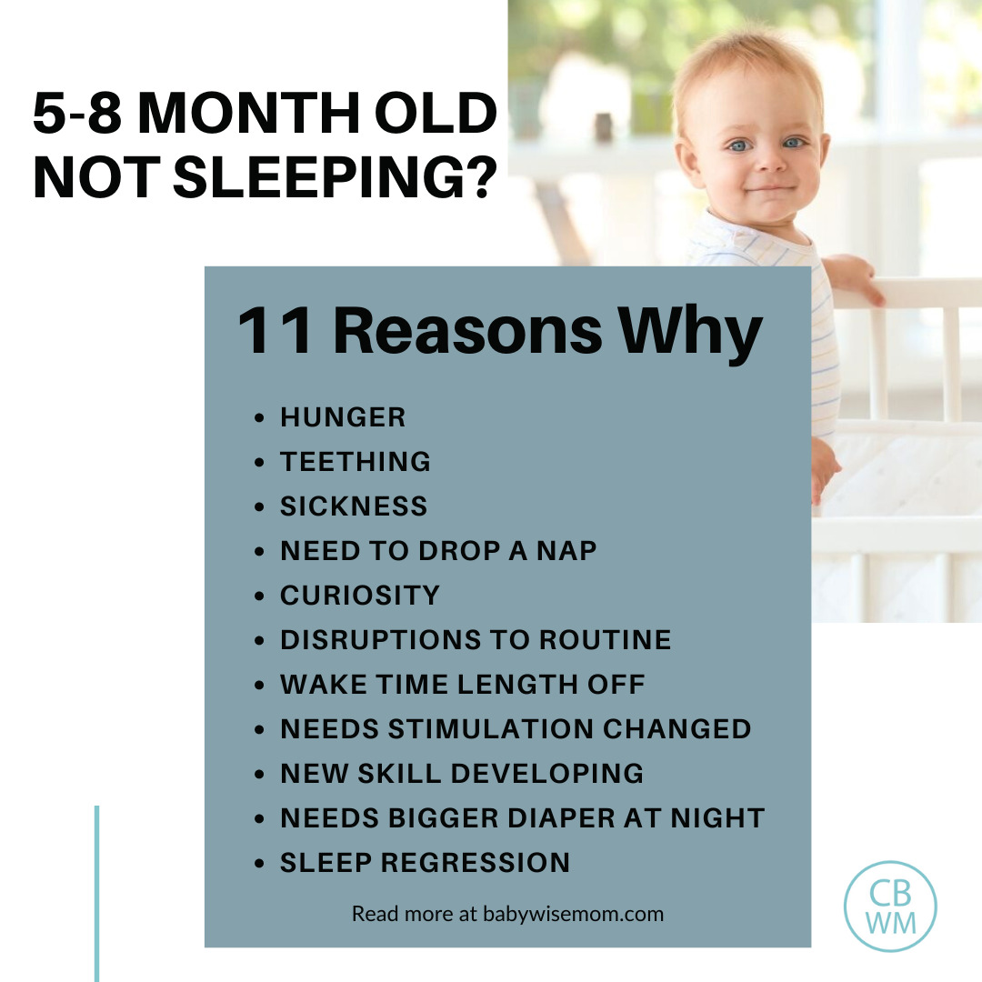 11 reasons why your 5-8 month old is not sleeping well graphic