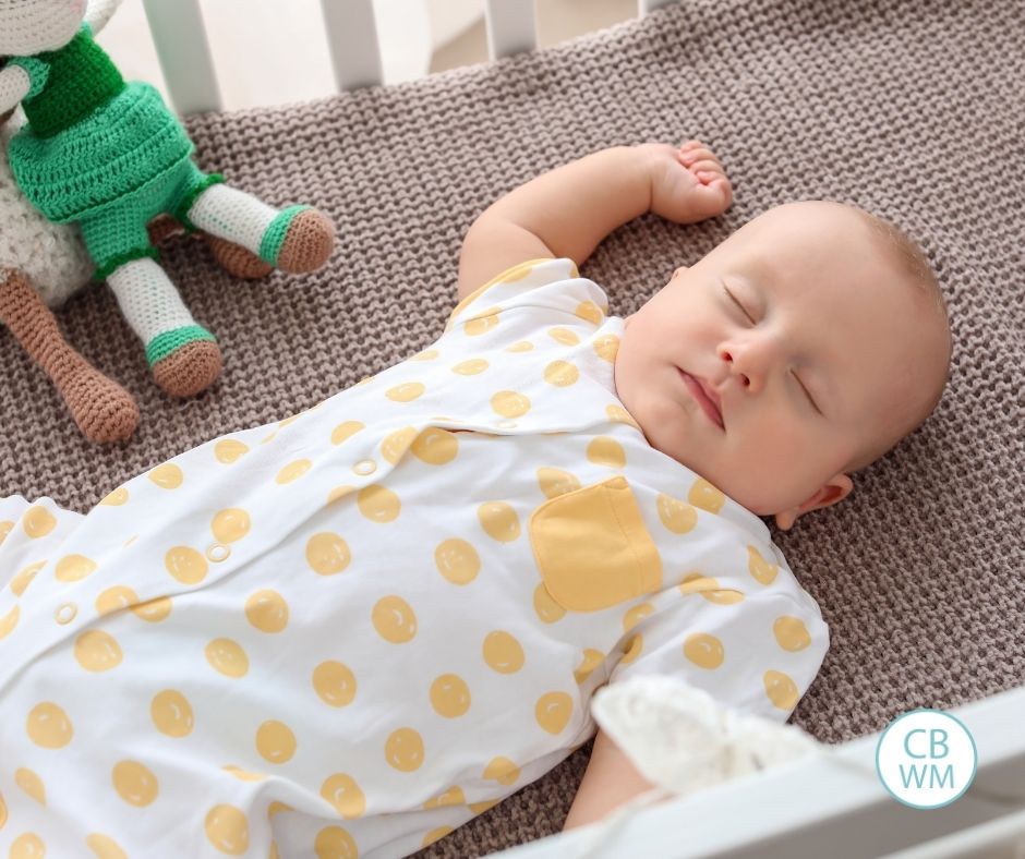 Baby sleeping in the crib