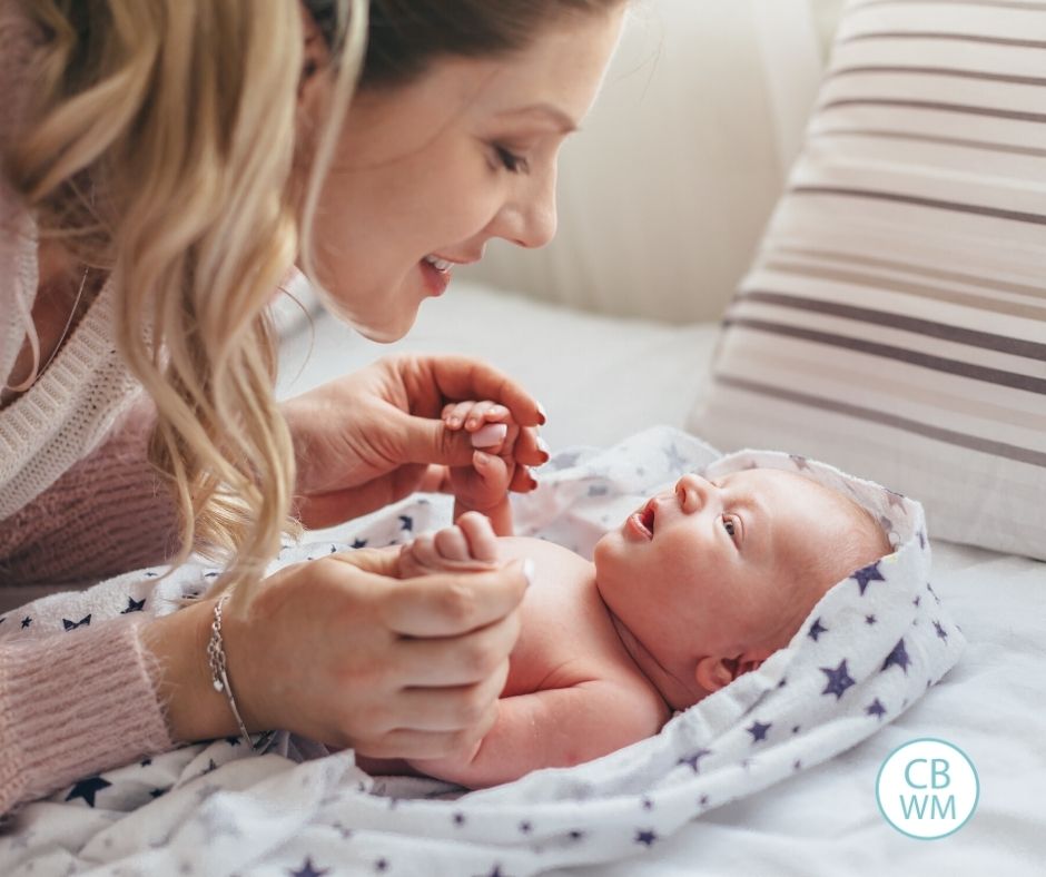 Mom with newborn baby