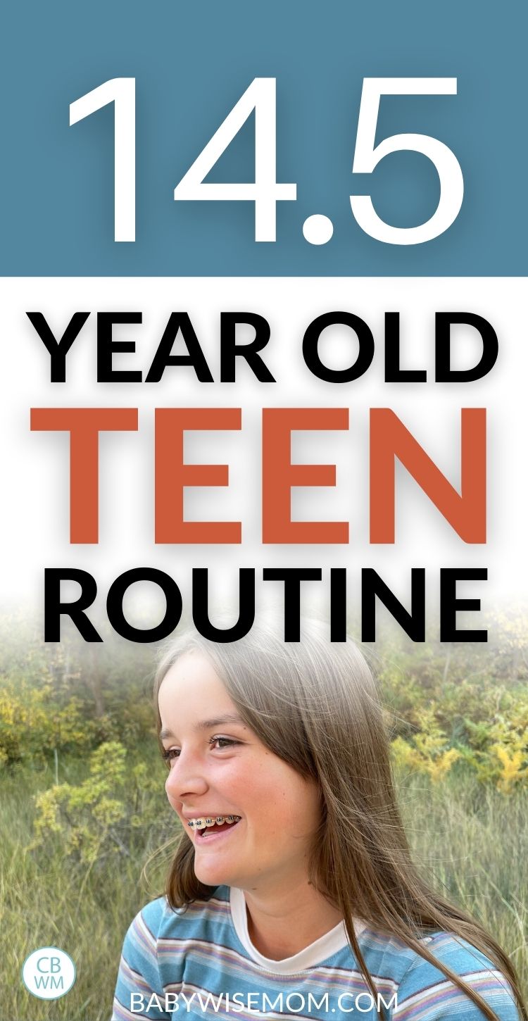 14.5 year old teen routine pinnable image