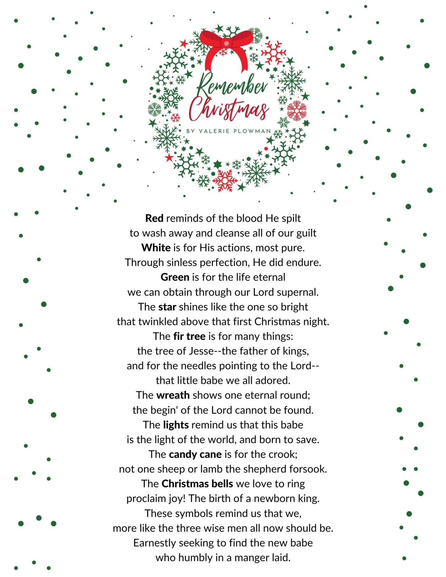 Remember Christmas Poem