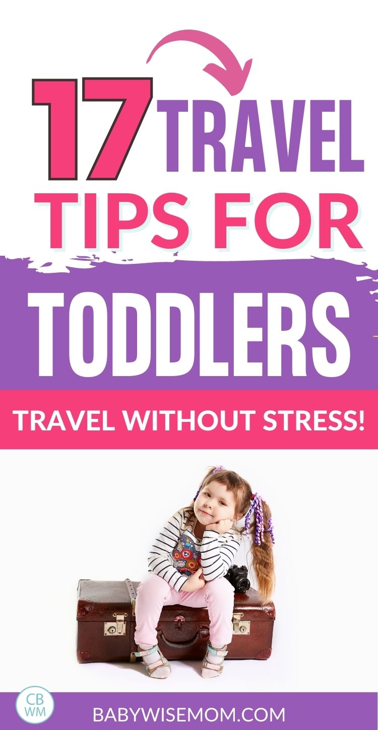 Travel tips for toddlers pinnable image