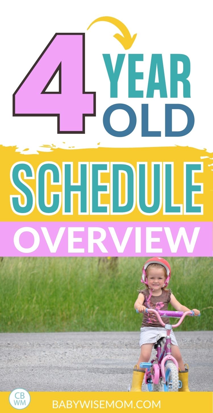 4 year old sample schedule pinnable image