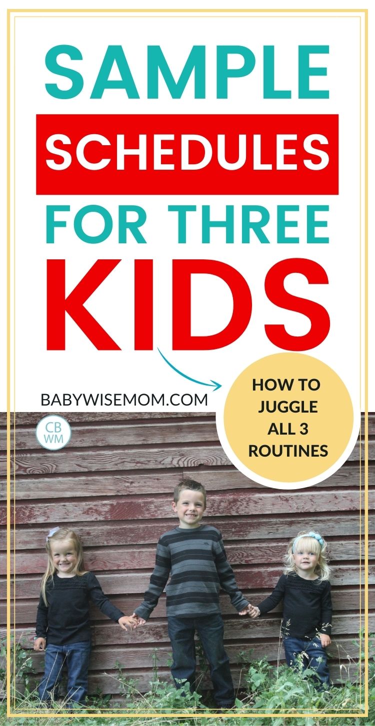 Sample schedules for three kids