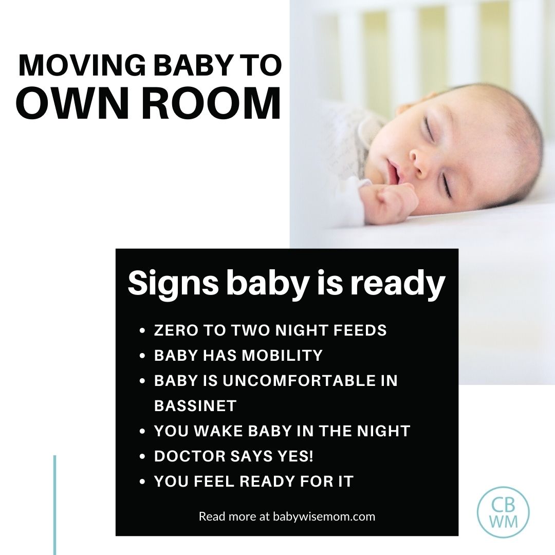 Moving baby to own room graphic
