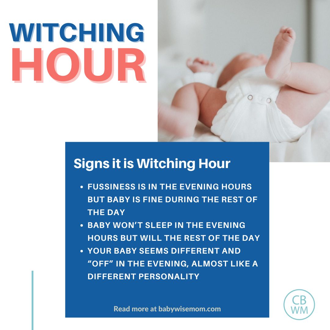 Signs baby is having withcing hour graphic