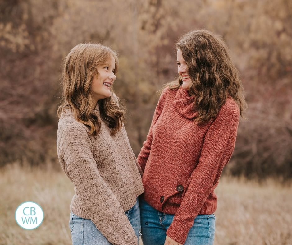 Mom and teen daughter