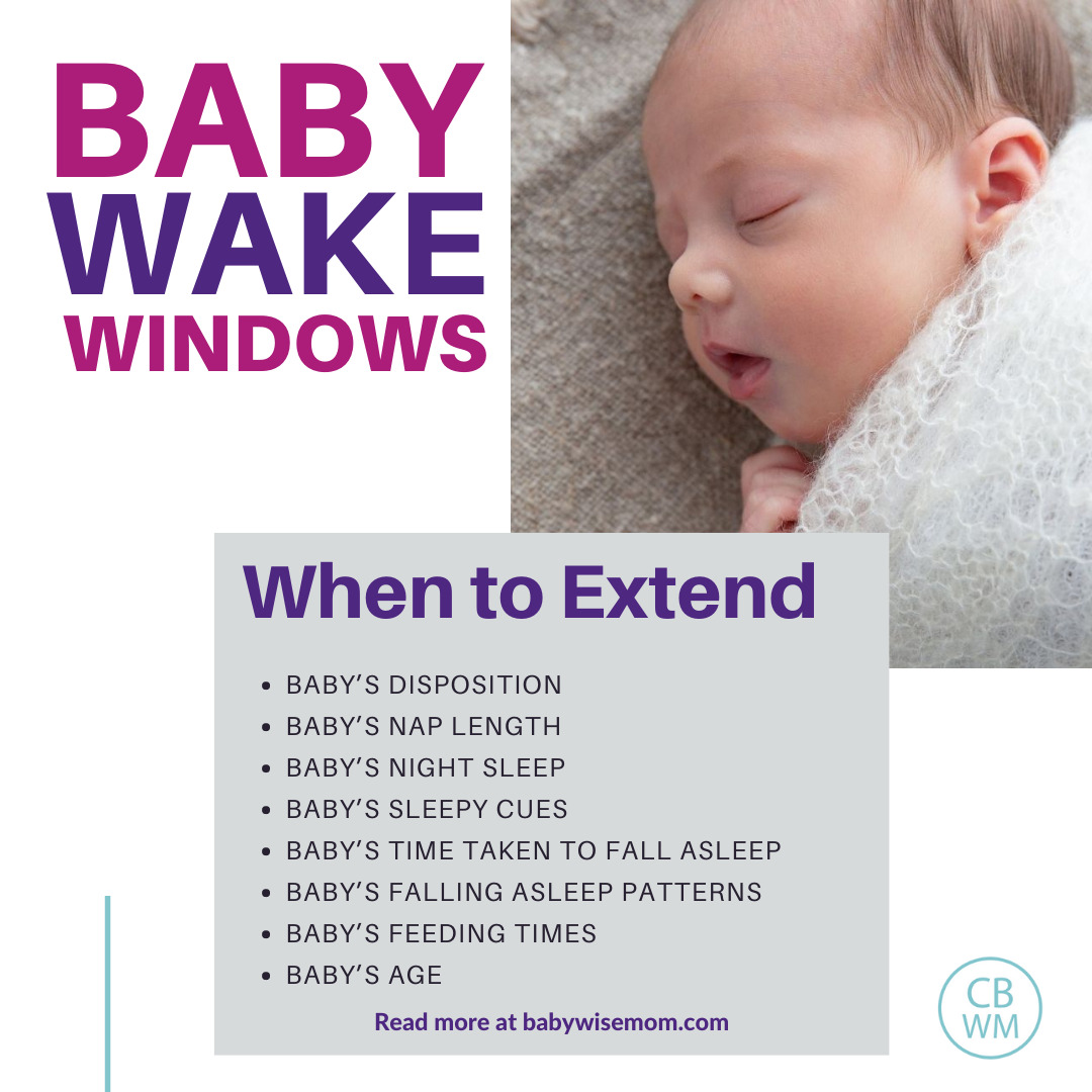 When to extend baby wake windows graphic
