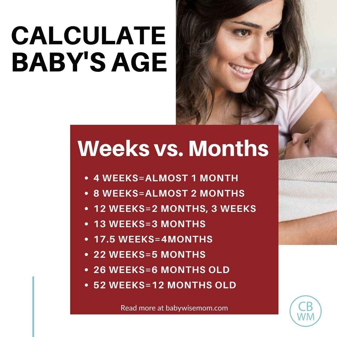 Calculate baby's age graphic