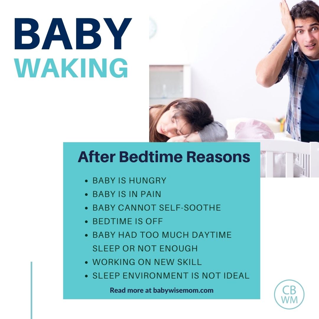 Baby waking after bedtime graphic