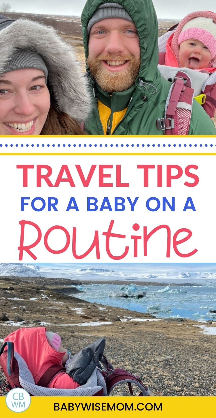 travel tips for baby on routine pinnable image