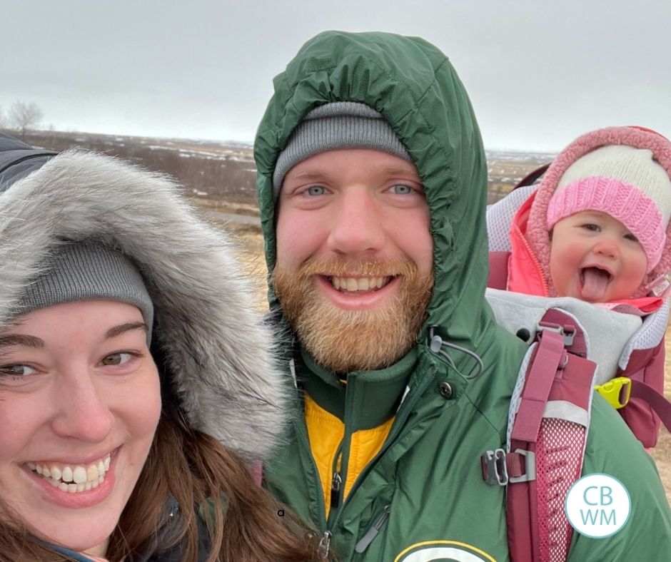 Carlye and her family hiking in Iceland