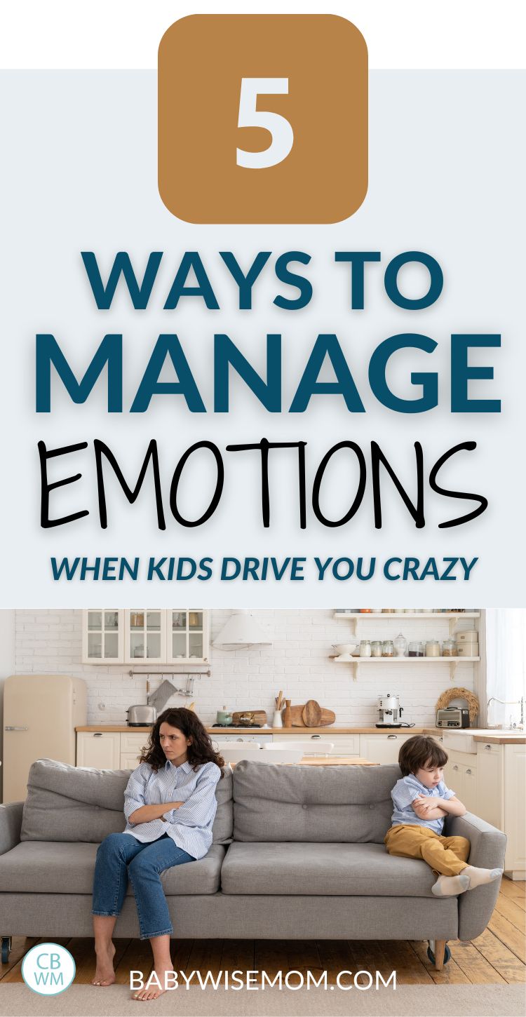 5 ways to manage emotions when kids drive you crazy pinnable image