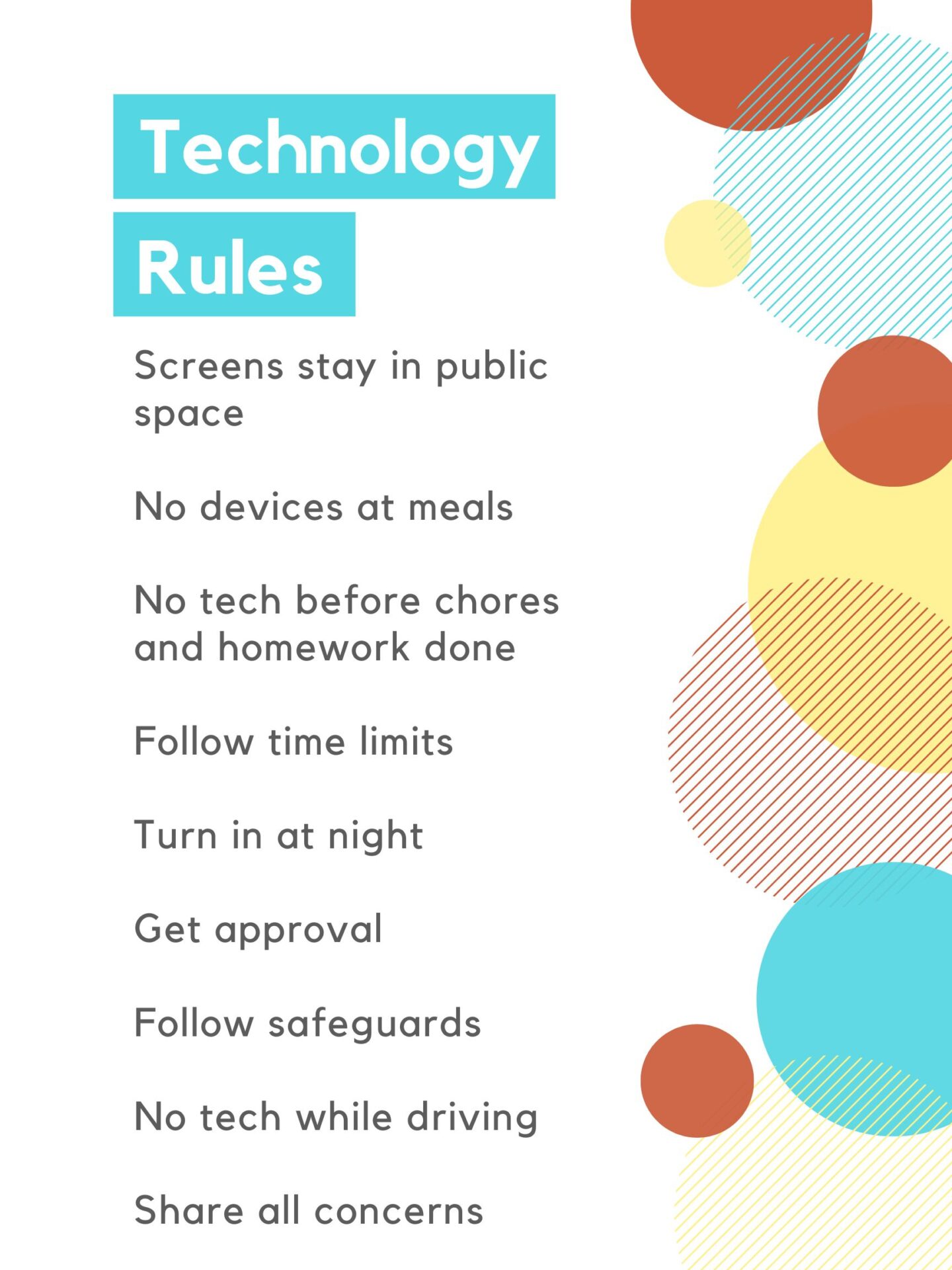 Technology rules list