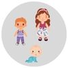 3 children: Preschooler, toddler, and baby