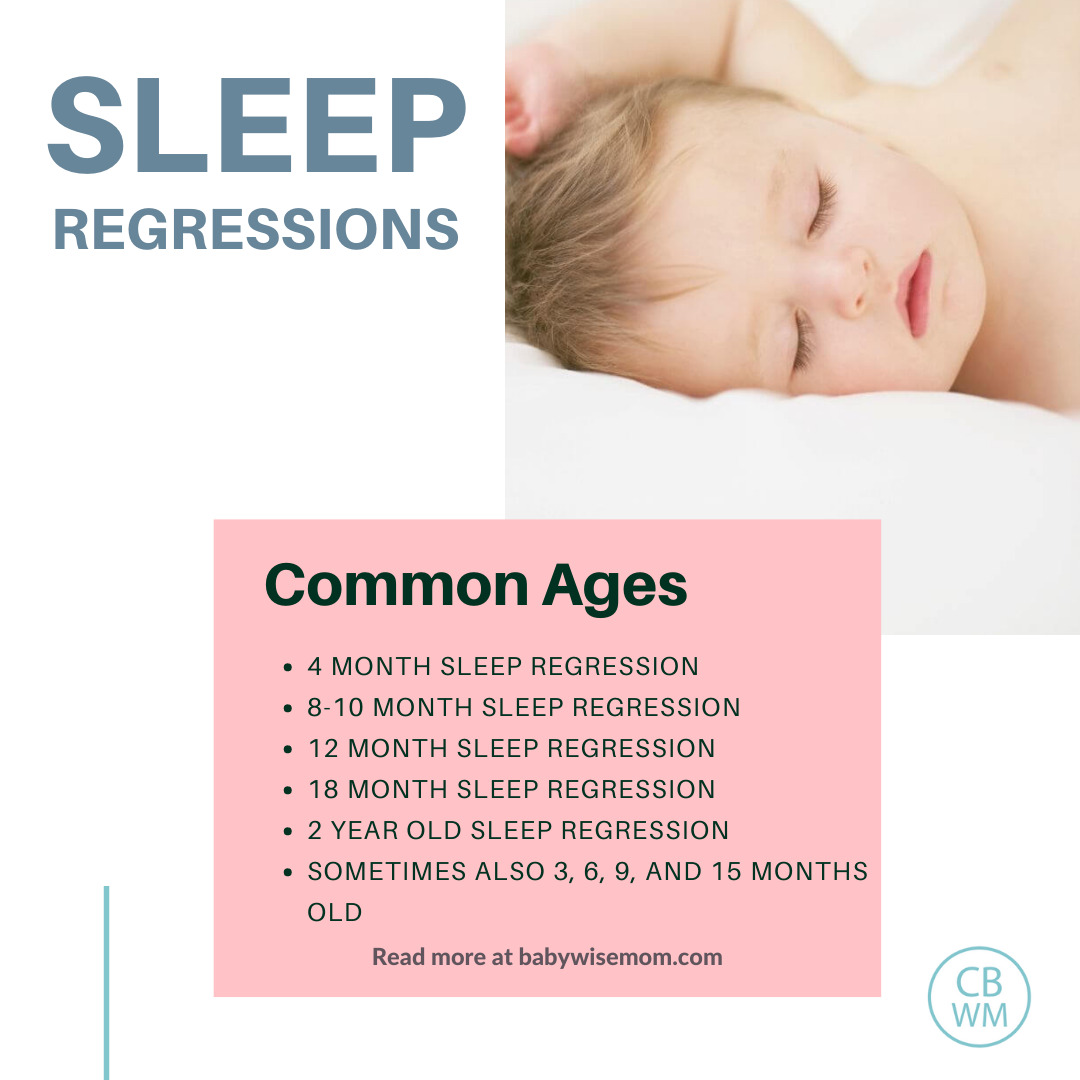Sleep Regression Common Ages graphic