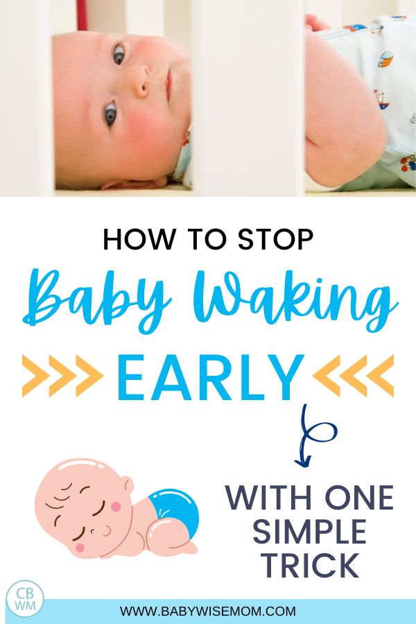 Baby waking early pinnable image