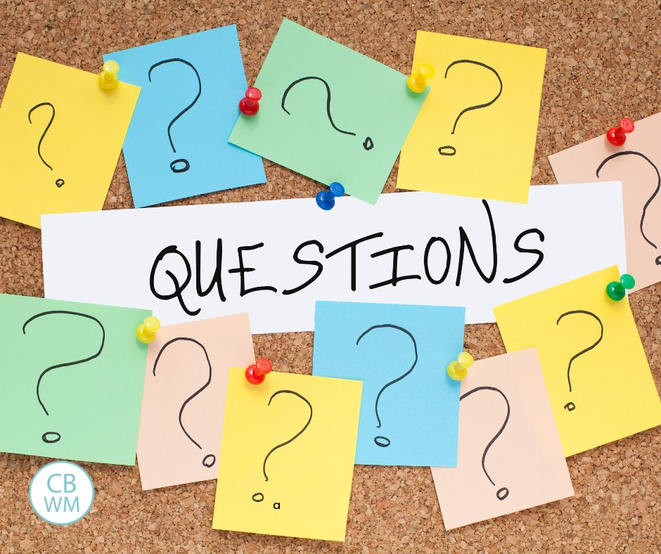 Image with the word questions and post it notes with question marks