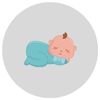 Baby sleeping graphic