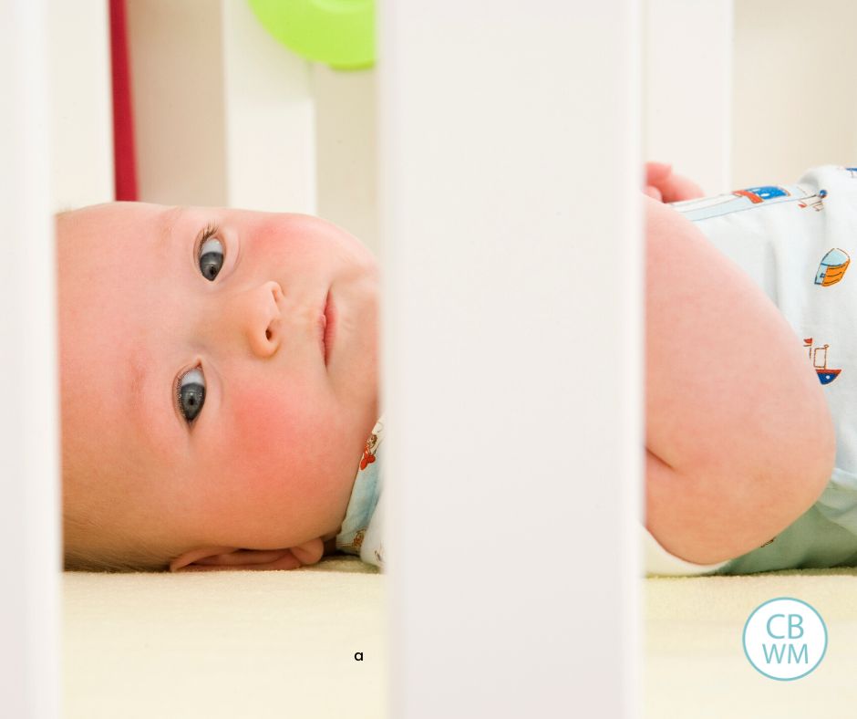 Baby awake in the crib