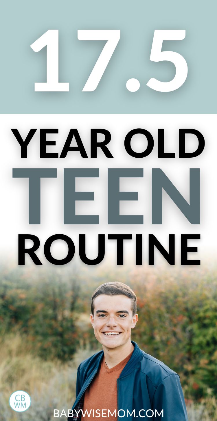 17.5 year old teen routine