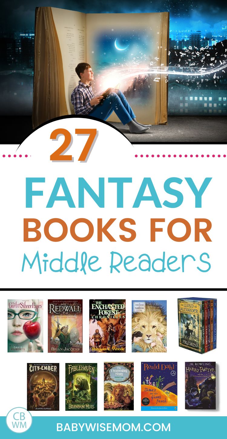 Fantasy books for middle readers pinnable image