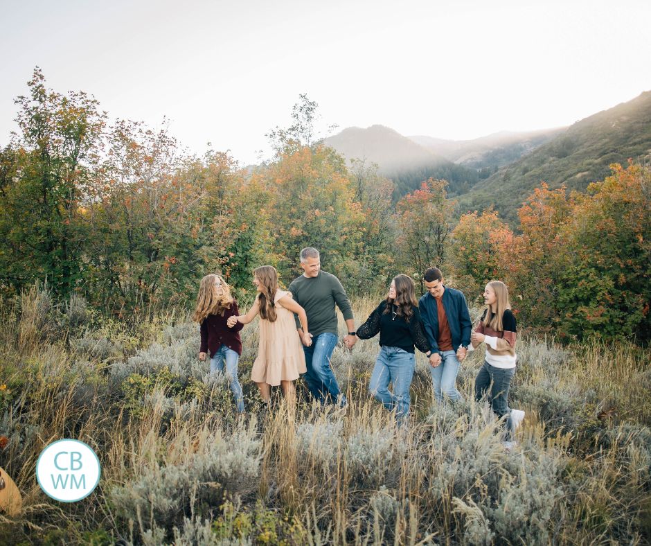 Plowman Family in 2022 walking in the mountains