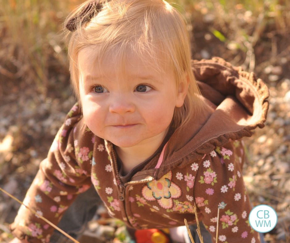 Pretoddler Brinley crawling