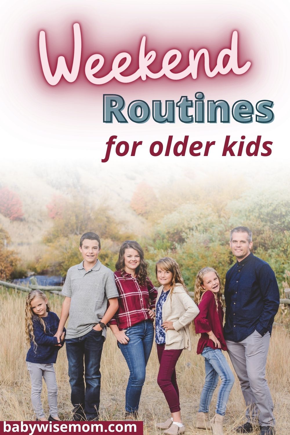 Weekend routines for older kids pinnable image