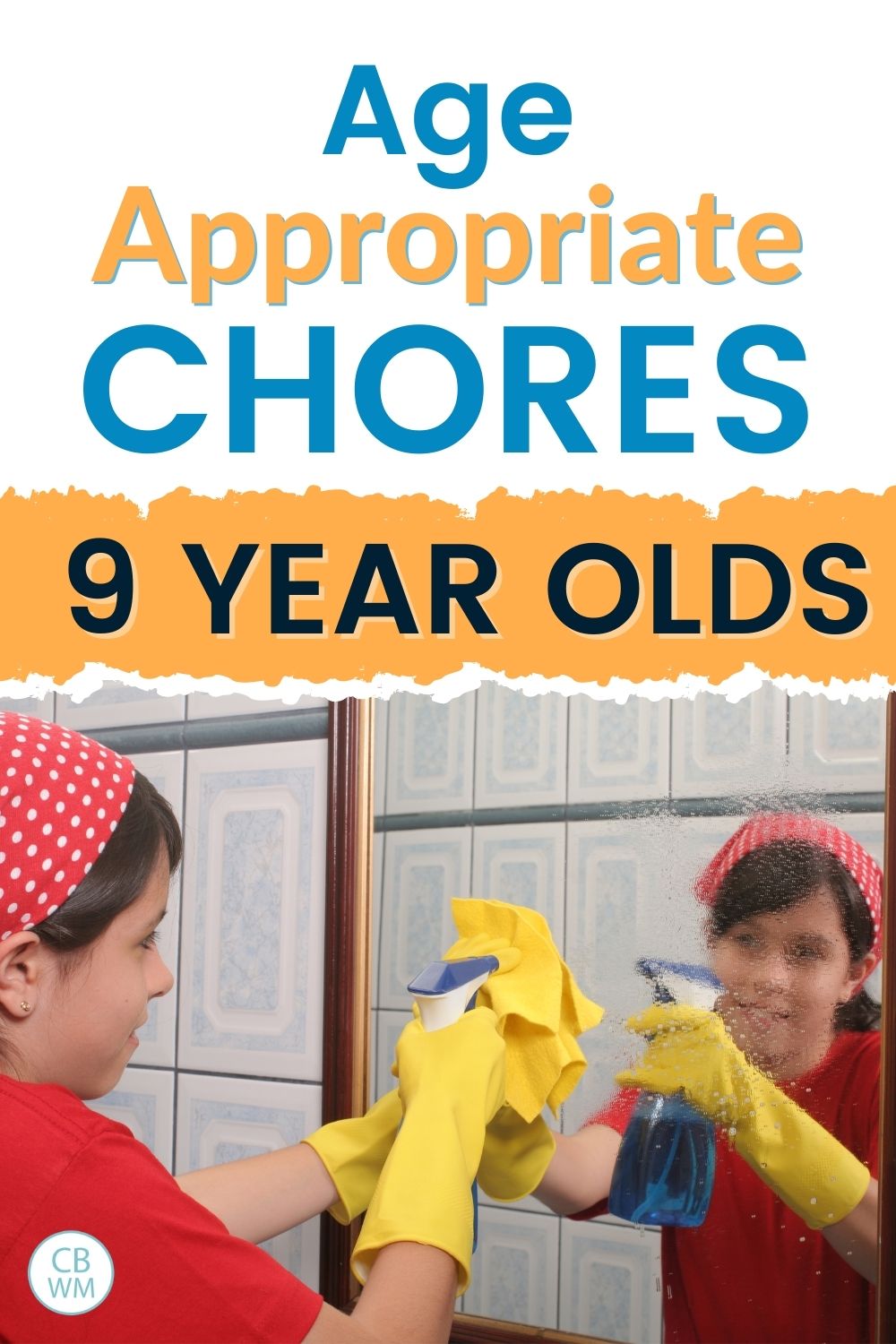 9 year old chores pinnable image