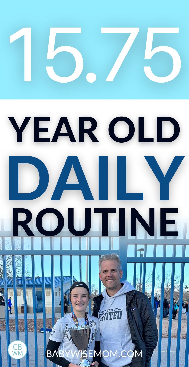 15.75 year old daily routine