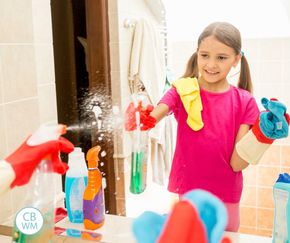 9 year old doing chores