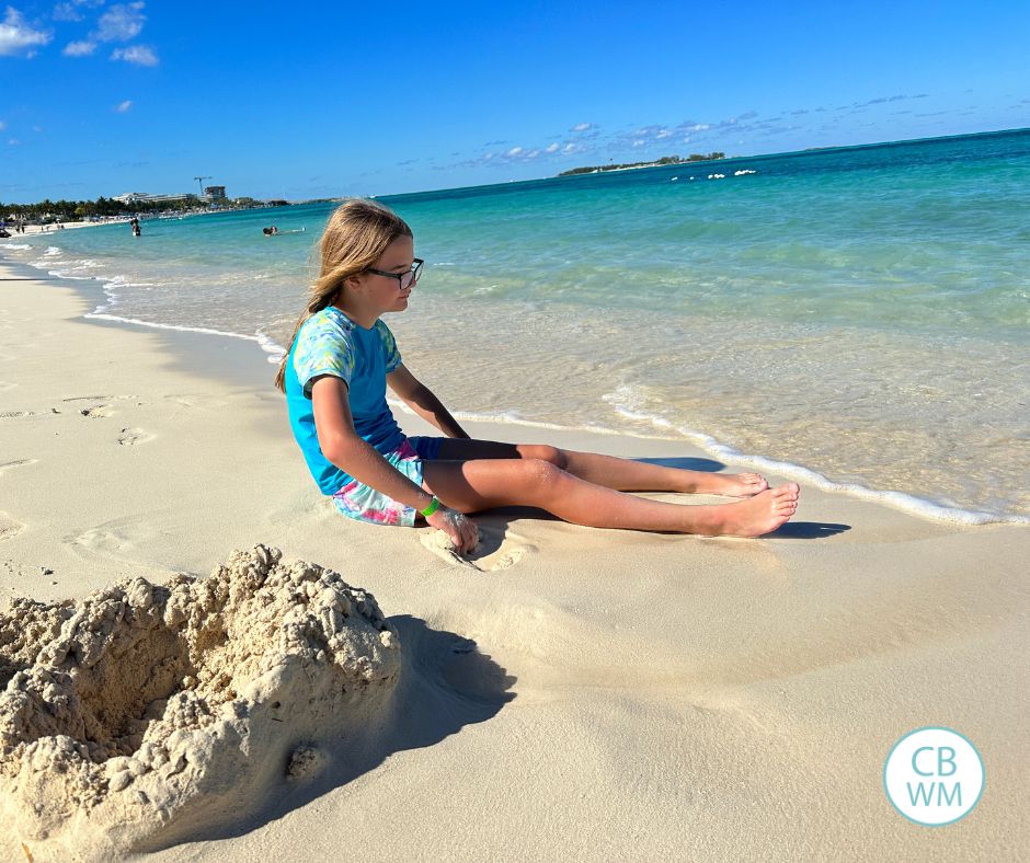 Relaxing on the beach in Nassau Bahamas