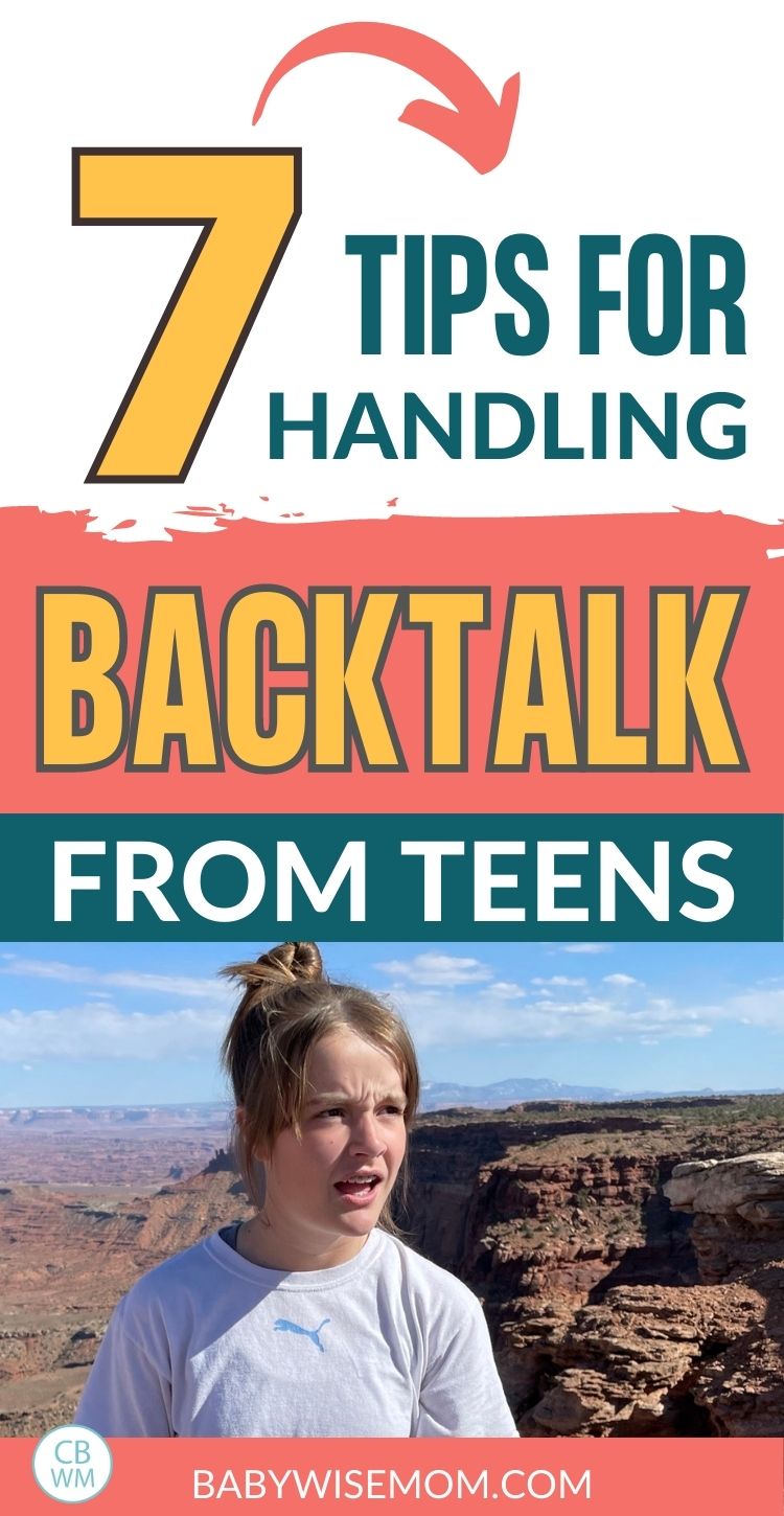 tips for handling teen backtalk pinnable image