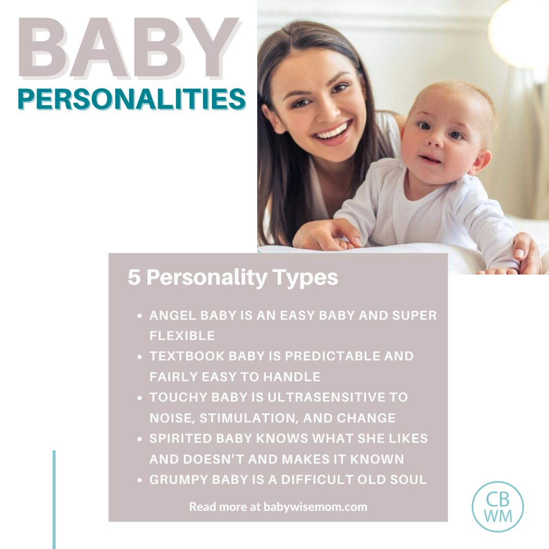 Baby Personality Type Graphic to summarize the 5 baby personality types