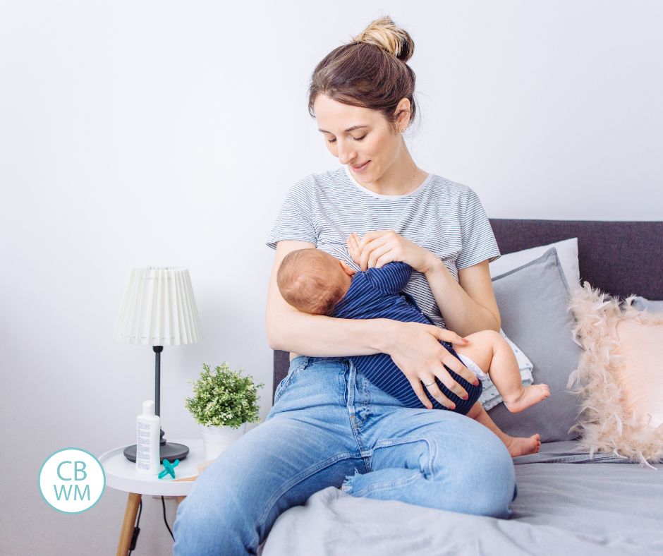 Mom breastfeeding baby