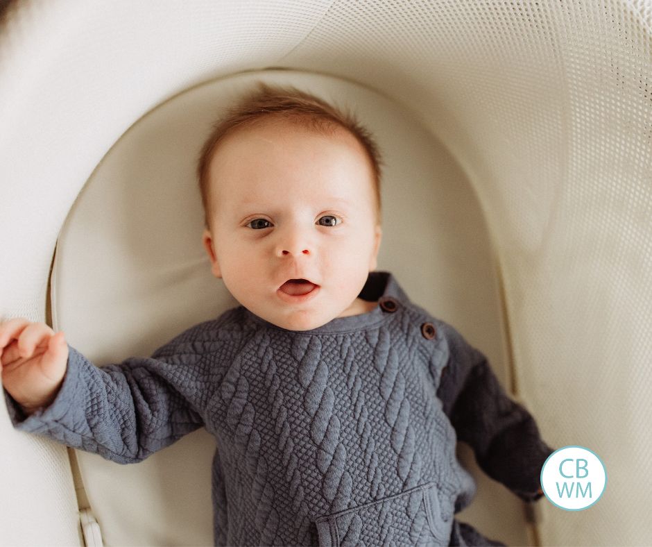 Baby in a bassinet