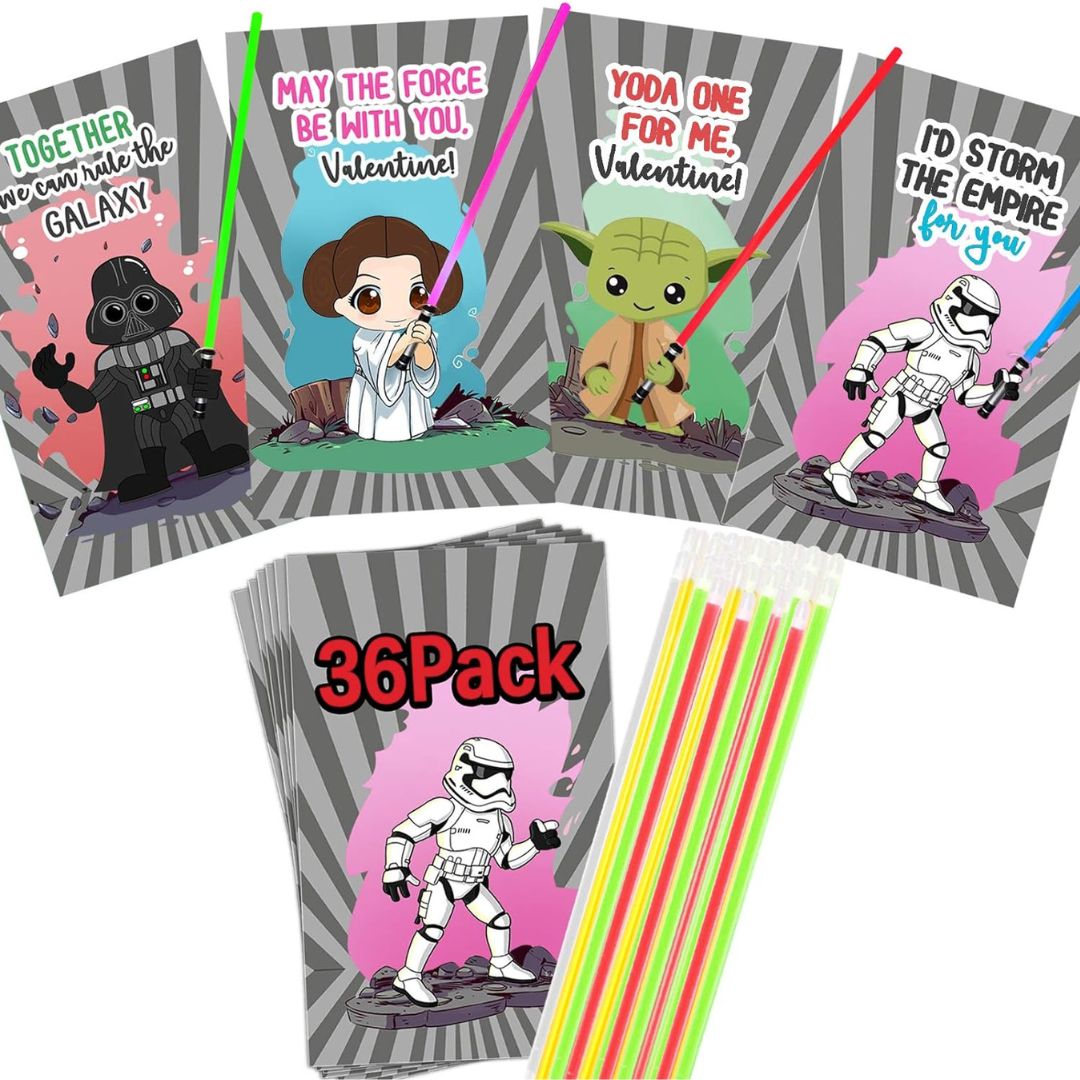 star wars glow sticks valentines