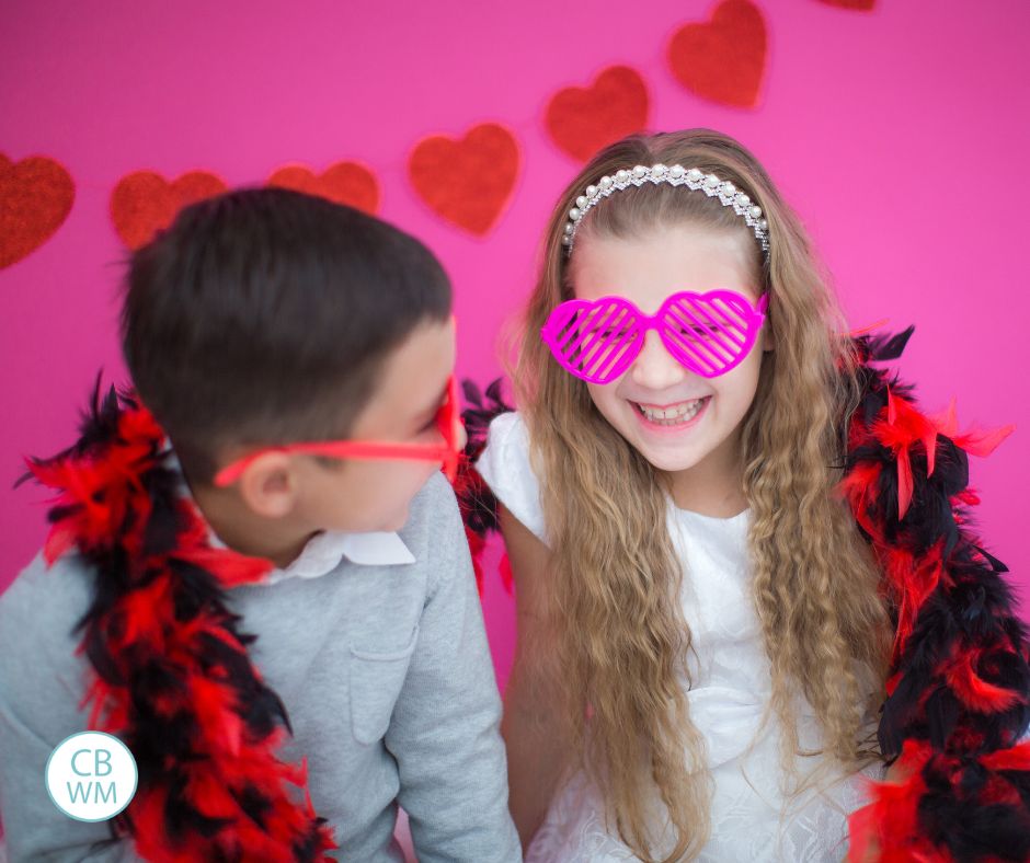 Kids at a Valentine's Day party