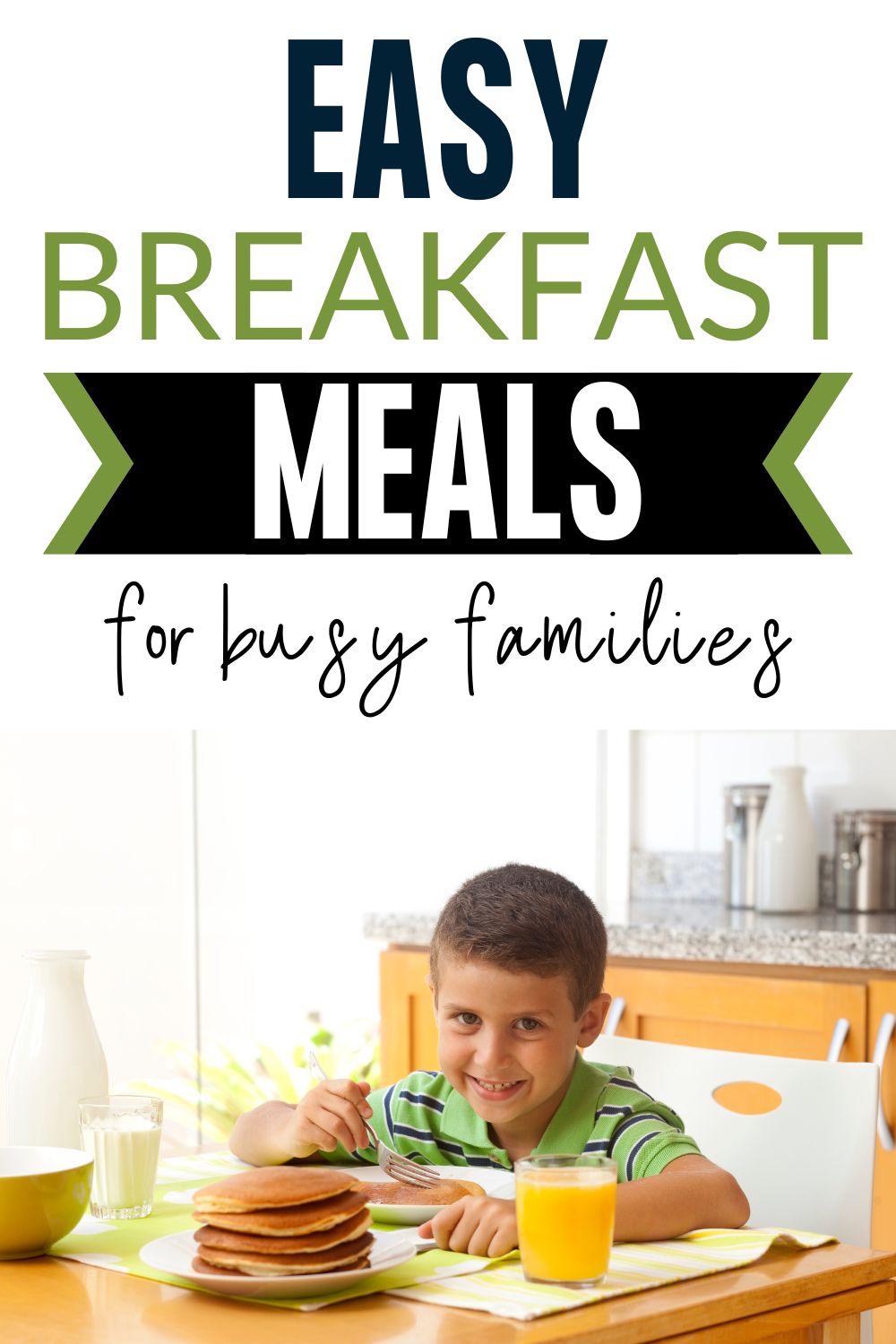 Easy breakfast meals pinnable image