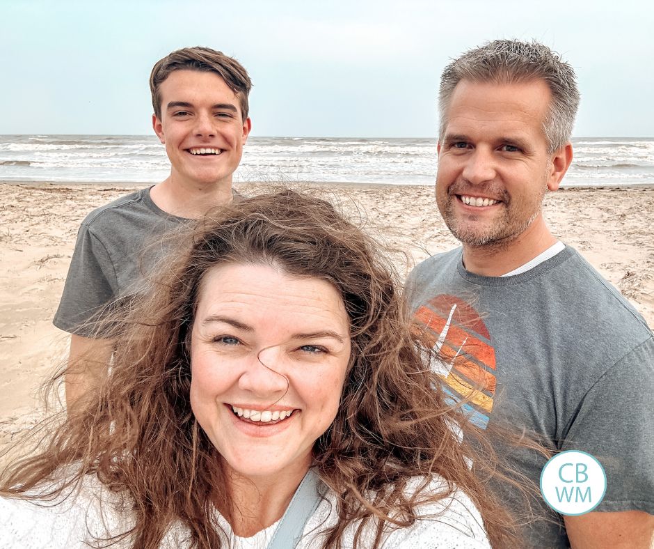 Family of 3 in Galveston, Texas